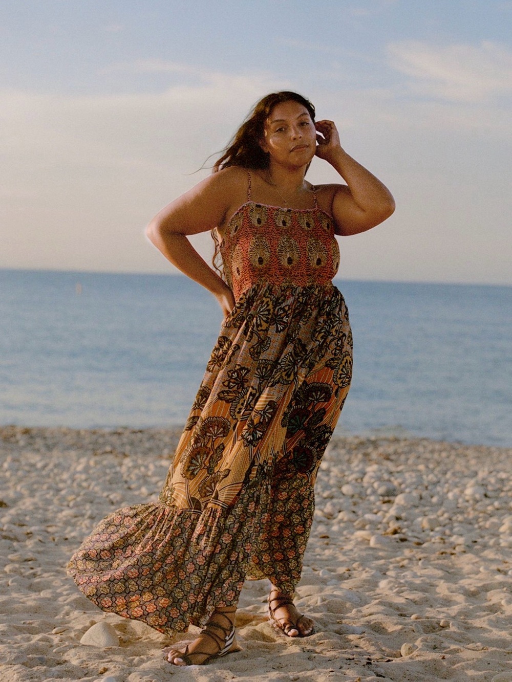 Anthropologie Smocked Maxi Dress S